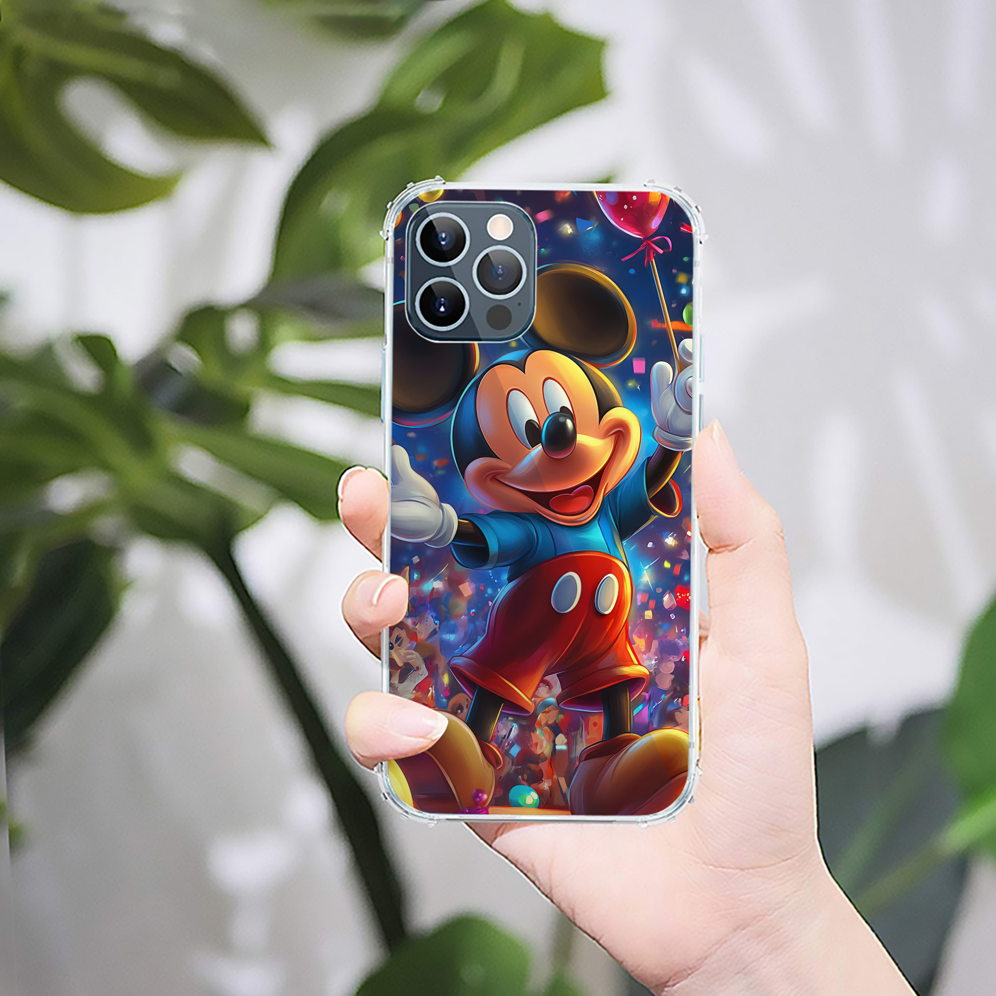 （画像用） ミッキーマウス Mickey Mouse 【iPhone 12シリーズ対応】透明スマホケース（クリアソフトケース）